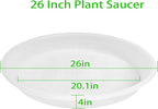 2 Pack of 25 26 inch Extra Large Clear Plant Saucer, Extra Deep 4.2" Tray - Image 2