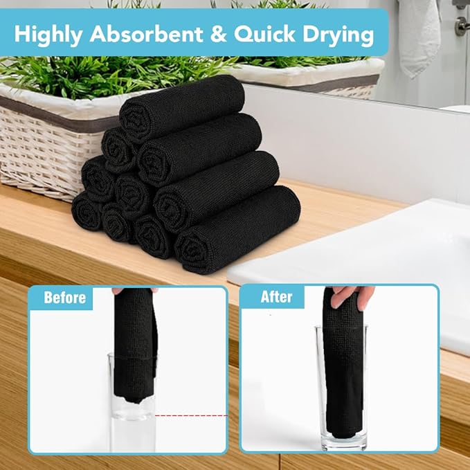 Orighty Washcloths, 5 Pack Microfiber Face Towels, Highly Absorbent and Soft - Image 5