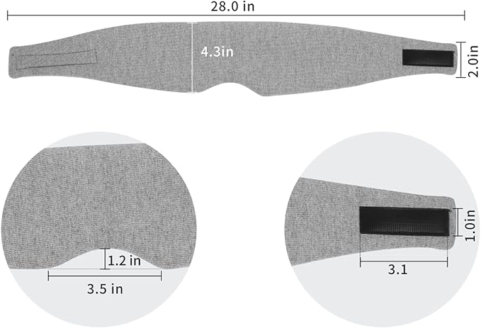 SUWEISHI 2 Pack 100% Cotton Ultra Soft Sleep Mask, Zero Pressure Natural Smooth - Image 6