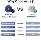 iTOKGOK® 2-in-1 Silver-Infused Silicone Body Scrubber, Double-Sided Design Body - Image 6
