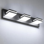 VOLISUN Modern Bathroom Vanity Light Fixtures, Matte Black LED Bathroom by VOLISUN