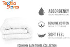 Basic Medium Bath Towels 24x48 Inches – Pack of 6 – White Color – Soft and - Image 3