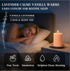 4 Pack Vanilla Lavender Scented Pillar Candles, Natural Soy Wax Pillar - Image 4