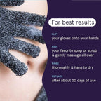 Cleanlogic Detoxify Charcoal Infused Exfoliating Glove, Stretchy Bath & Shower - Image 4