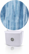 Night Lights Auto Sensor Abstract Graffiti Night Light Blue Art Painting Round by Home+L6