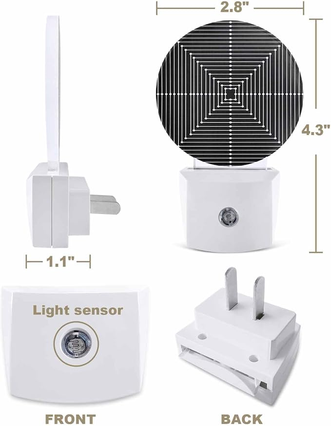 Night Lights Auto Sensor Black Aesthetic Night Light Lines Perspective Box - Image 2