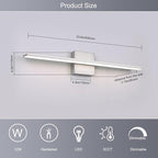LED Modern Bathroom Light Fixtures 18W Brushed Nickel Vanity Lights Bar 5CCT - Image 5