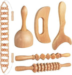 10-in-1 Wood Therapy Massage Tools Gua Sha Wooden Massager by JUANWAN