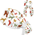 Adjustable Brown Dachshund Dog Blue Surgical Scrub Cap by otnrnondcl