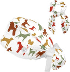 Adjustable Brown Dachshund Dog Blue Surgical Scrub Cap by otnrnondcl