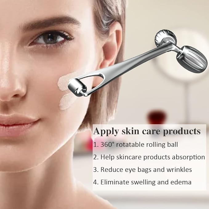 Yeamon Gua Sha Facial Tools and Face Roller Set, Facial Massage Tool - Image 3
