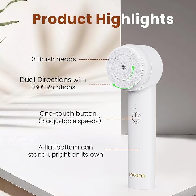 Facial Cleansing Brush, Electric Face Scrubber - Image 5
