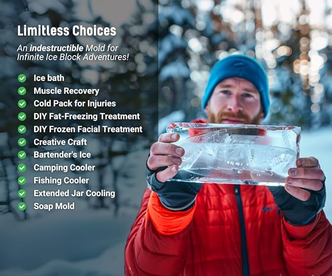 Alaskey® Giant Ice Block Mold 12 lbs | Create Perfect Reusable Ice Bricks | - Image 4