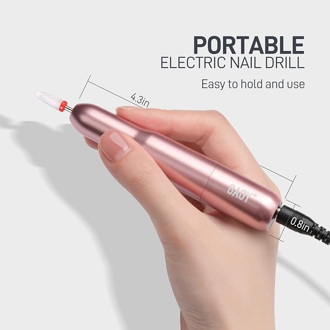 GAOY Electric Nail Drill for Acrylic and Gel, USB Electric Nail File, Portable - Image 5