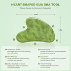 3 PCS Jade Stone Gua Sha Set Face Massager, Body Gua Sha Tool, Jade Gua Sha - Image 4