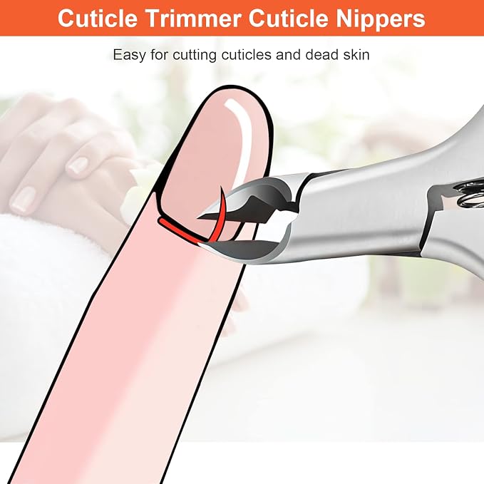 CGBE Cuticle Trimmer, 3/4 Jaw Extremely Sharp Cuticle Nippers, Professional - Image 5