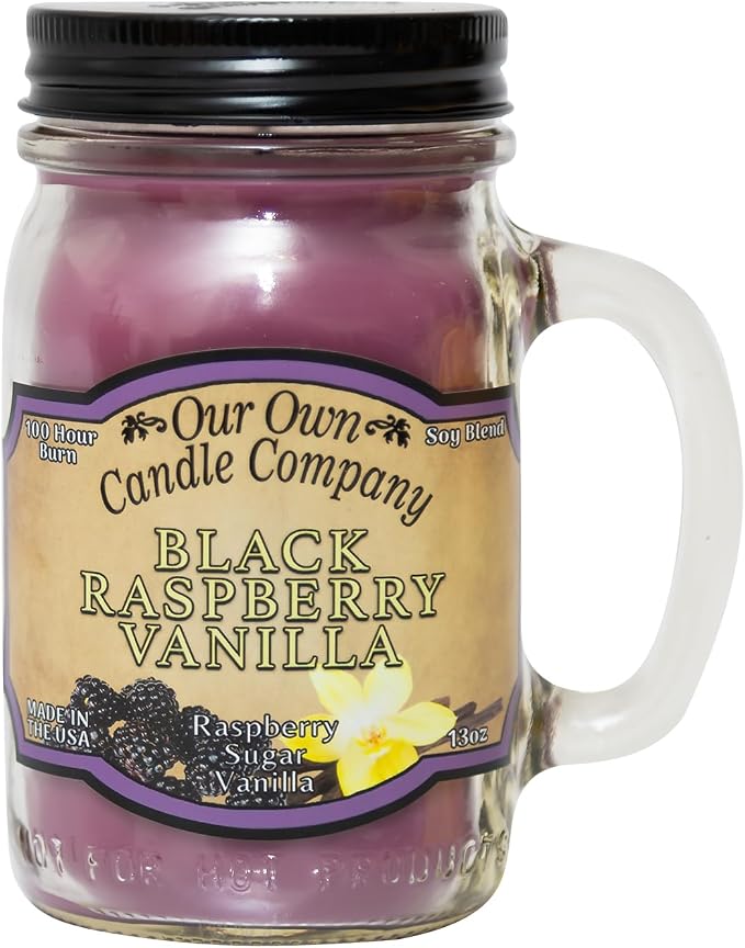 Our Own Candle Company Black Raspberry Vanilla Scented Mason Jar Candle by OurOwnCandleCompanycandles