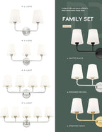 Bathroom Light Fixtures, 5 Light Brushed Nickel Vanity Lights - Image 7