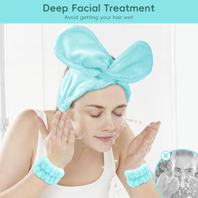 my novel things Face Wash Headband Set Adjustable Makeup Hair Headbands - Image 3
