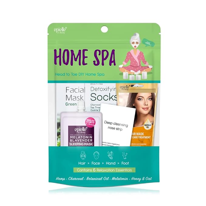 Epielle Home Spa Kit, 6 Relaxation Essentials, Nourishing & Detoxifying - Image 2