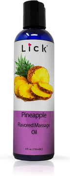 Lick Pineapple Flavored Massage Oil – Sweet Tropical Edible Massage Oil by Lick