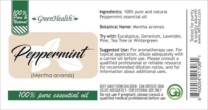 GreenHealth Peppermint Essential Oil – 4 Pack – 100% Pure & Uncut – Strong - Image 5