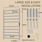 Towel Warmers for Bathroom, Heated Towel Rack Large, Smart Timing & Temperature - Image 6