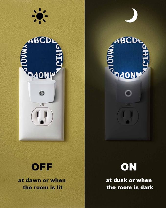 Night Lights Auto Sensor Alphabet Night Light Navy Blue Modern Minimalist - Image 6
