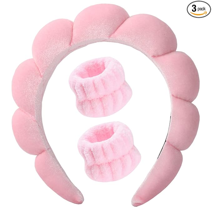 Luckybear Spa Headband for Washing Face, Velvet Makeup Headband by Luckybear