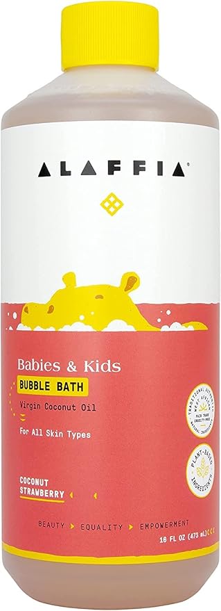 Alaffia Babies & Kids Bubble Bath, Coconut Strawberry 2-Pack – Gentle Tear-Free - Image 7