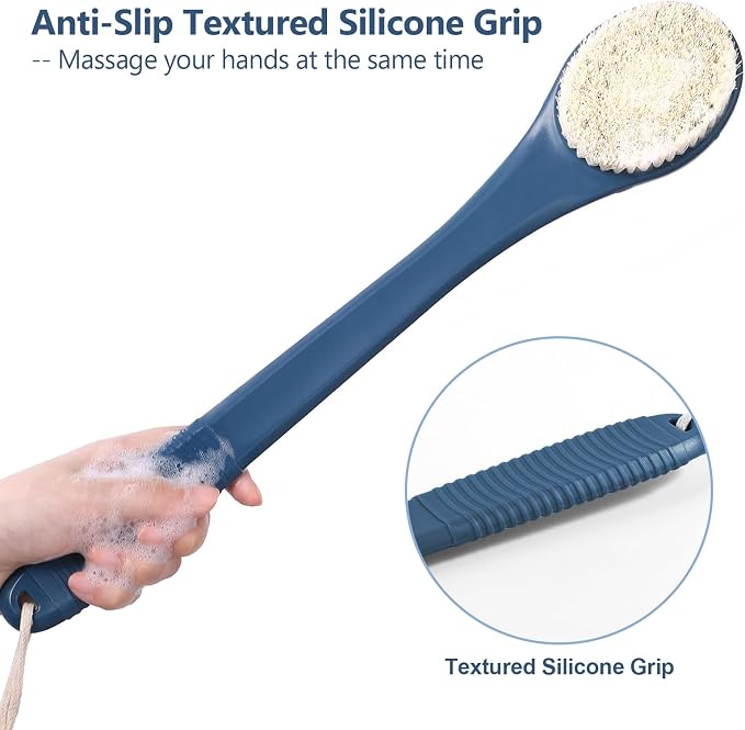 17-Inch Back Scrubber for Shower, Anti-Slip Exfoliating Body Brush for Bath - Image 2