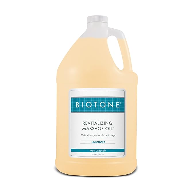 Biotone Revitalizing Massage Oil Unscented, 128 Ounces by BIOTONE