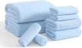 8 Piece Bath Towel Set Blue|2 Oversized Large Bath Sheet, 2 Hand Towels by JessyHome