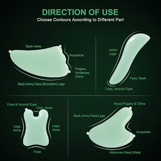 airogym Guasha Massage Tool，Natural Stone Gua Sha Board - Image 2