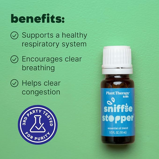 Plant Therapy Kids Sniffle Stopper Essential Oil Blend, 10 mL, Respiratory - Image 2