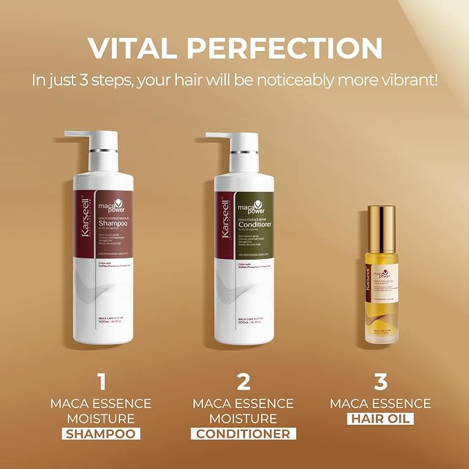 Karseell Collagen Hair Treatment Hair Care Set, Hair Oil Shampoo and Conditioner - Image 4