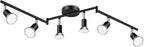 Ascher 6-Light LED Track Lighting Kit, Flexibly Rotatable Light Heads, 6 Way by Ascher