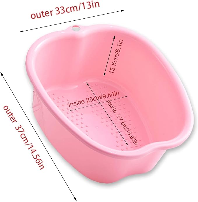 AXLOFO® Foot Soaking Bath Basin, Large Plastic Foot Soaking Tub, Feet Massage - Image 2