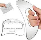 2-in-1 Stainless Steel Gua Sha Massage Tool Set, Muscle Scraper & IASTM Tools by CekPo