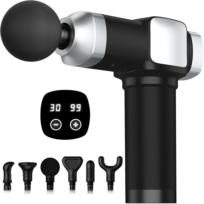 Massage Gun Deep Tissue, Portable Percussion Electric Muscle Massager by CAMEFER