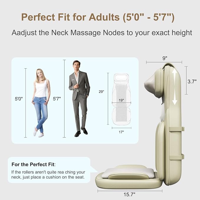 Rainwolf Shiatsu Neck and Back Massage Cushion - Image 5