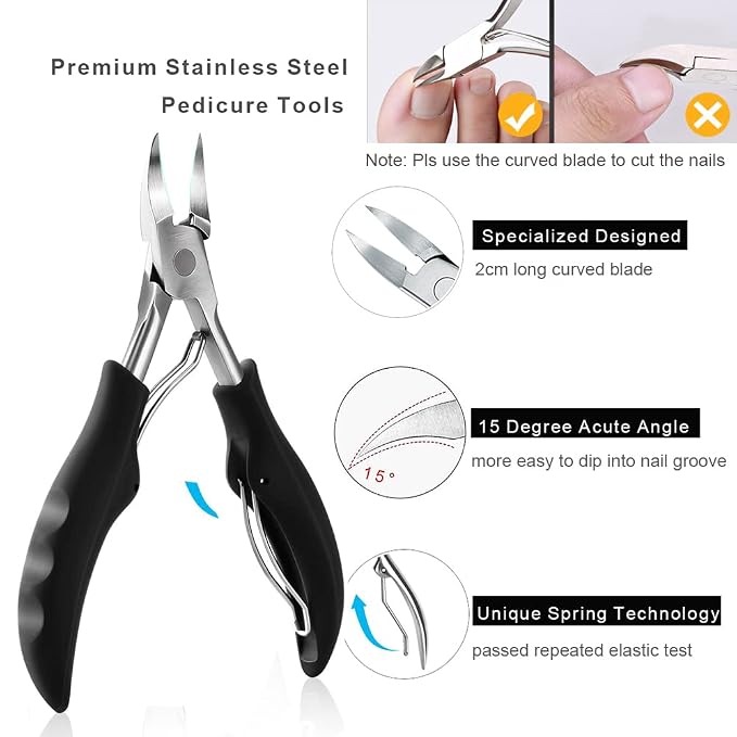 Bcabo 10Pcs/set Ingrown Toenail Tools Kit, Nail Treatment Foot Tool, Ingrown - Image 2