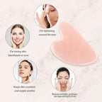 Gua Sha Facial Tools Set of 3 Guasha Massage Tool Rose Quartz Gua Sha Scraping - Image 4