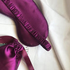Silk Satin Sleeping Eye Mask, Dark Purple Sleep Eye Mask Night Blindfold - Image 8