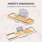 Creative Factory Luxury Bathtub Caddy Tray, Four Storage Rooms on the Board - Image 5