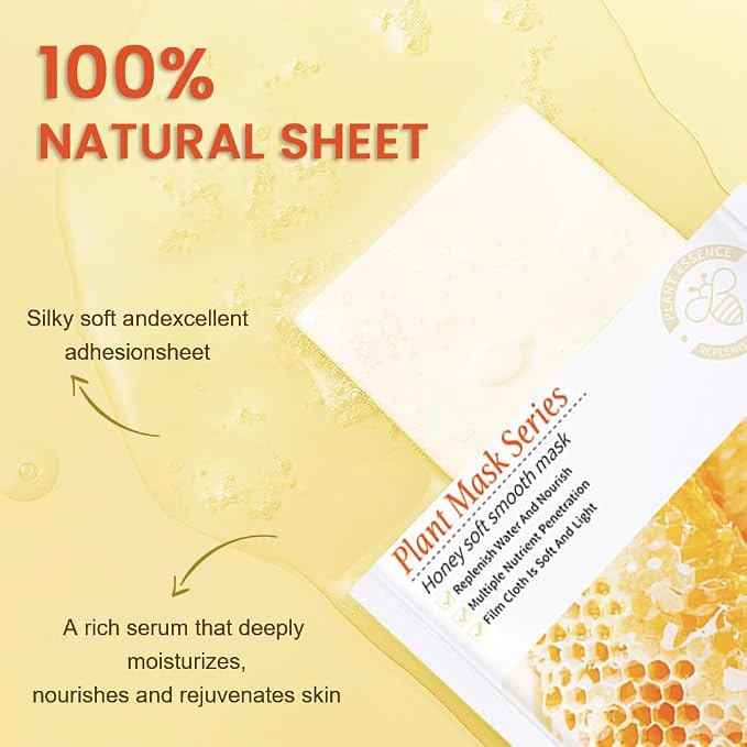 Kaely 6 Pack Honey Face Masks for Kids, Kids Face Mask Spa Day Kit Supplies - Image 3