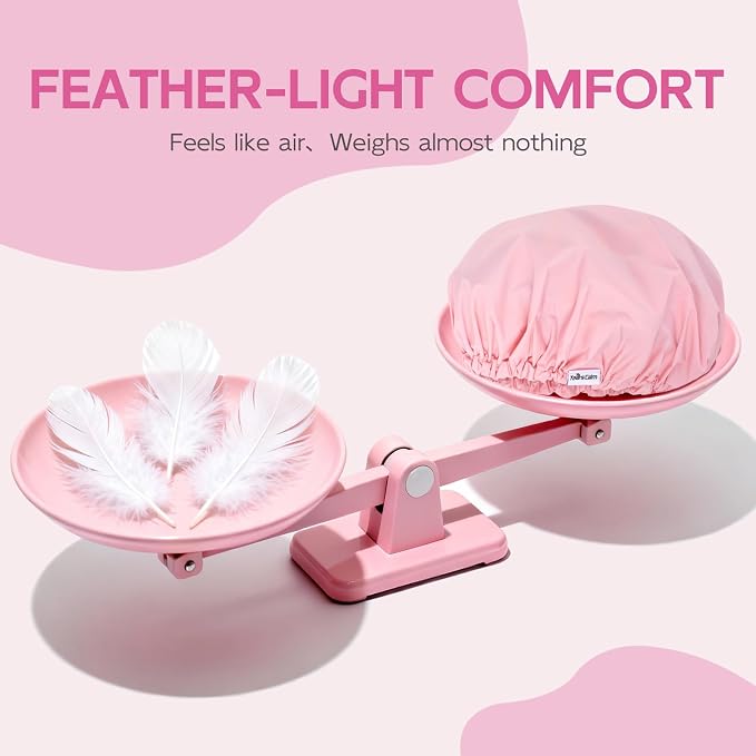 Years Calm Shower Cap for Women Waterproof Reusable – 27g Ultra Lightweight - Image 4
