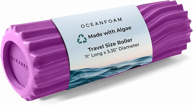 Oceanfoam Ripple Travel Foam Roller Firm Mini Foam Roller by Oceanfoam