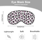 Leopard Eye Mask Sleeping Mask Pink Black Leopard Print Animal Sleep Masks - Image 2