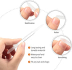 3 Pieces Glass Cuticle Pusher Cuticle Remover Glass Nail File Dual Ended - Image 4